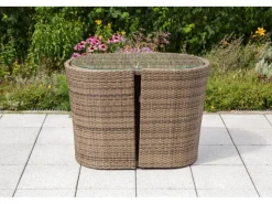 Ancona Gartenmöbel-Set 3-tlg. Stahl Kunststoffgeflecht*Merxx Best