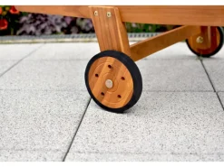 Merxx Sonnenliegen|Gartenliege Acapulco gepolstert Akazie/Textil