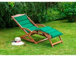 Merxx Sonnenliegen|Gartenliege Copa Cabana Inkl. Kissen Eukalyptusholz FSC®