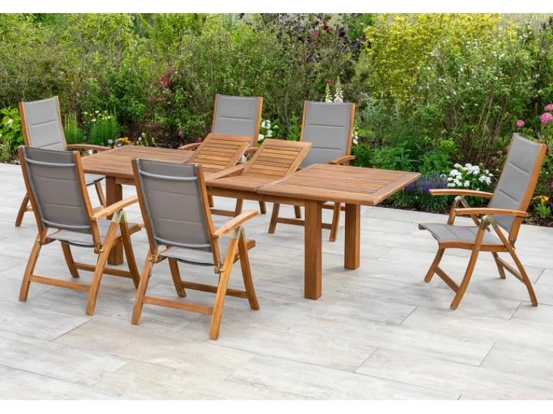 Merxx Gartenmöbel-Sets|Gartenmöbel-Set Acapulco 7-teilig Doppelausziehtisch