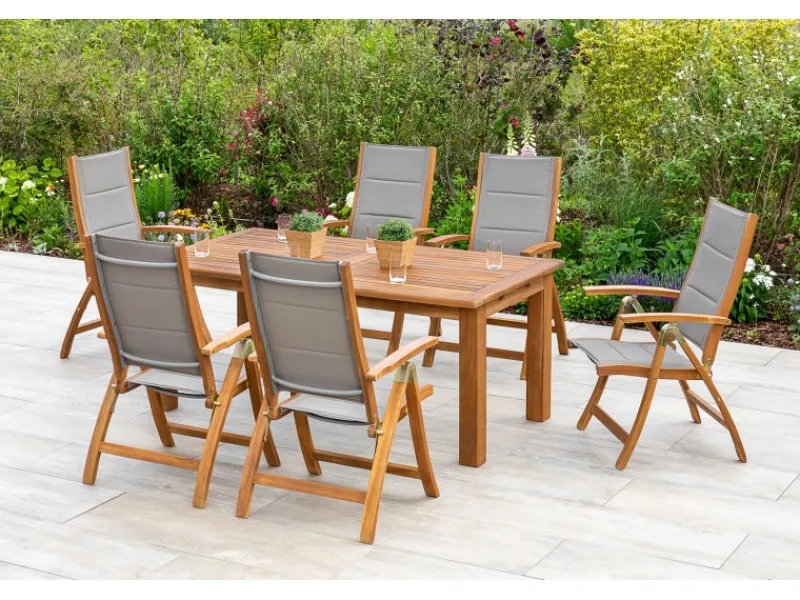 Merxx Gartenmöbel-Sets|Gartenmöbel-Set Acapulco 7-teilig Doppelausziehtisch