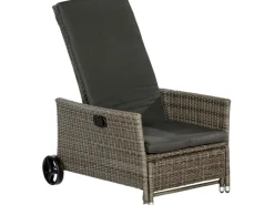 Gartenstuhl Komfort Deckchair inkl. Auflage 175 cm x 68 cm x 105 cm*Merxx Hot