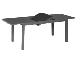 Gartentisch Ausziehbar 150 (210) x 90 cm Graphit Aluminium Glas*Merxx Discount