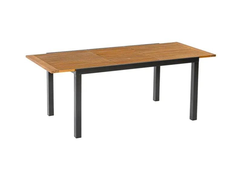 Merxx Gartentische|Gartentisch Rechteckig ausziehbar Graphit 100 cm x 250 cm