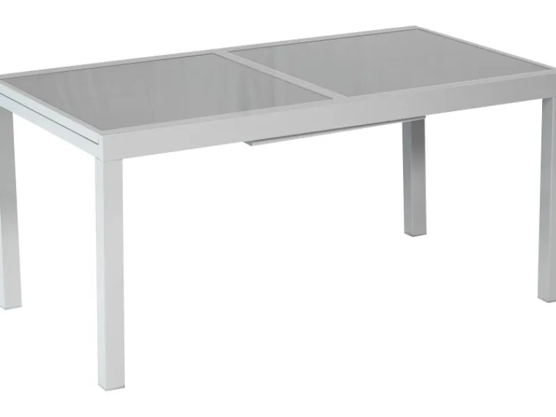 Merxx Gartentische|Gartentisch Rechteckig ausziehbar Grau 200 cm x 90 cm