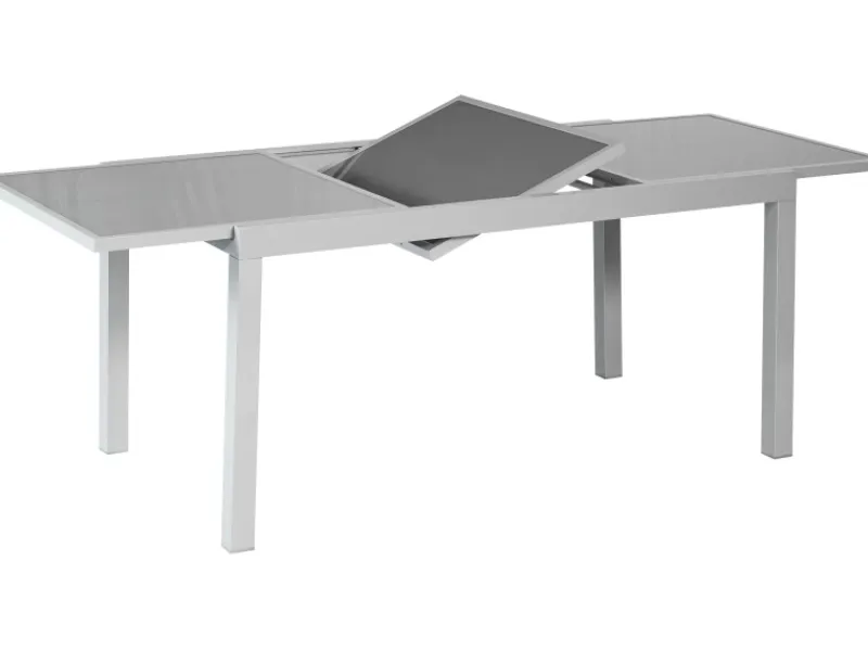 Merxx Gartentische|Gartentisch Rechteckig ausziehbar Grau 200 cm x 90 cm