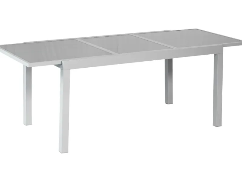 Merxx Gartentische|Gartentisch Rechteckig ausziehbar Grau 200 cm x 90 cm