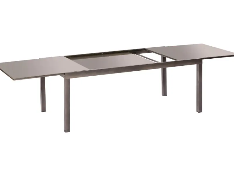 Merxx Gartentische|Gartentisch Rechteckig ausziehbar Grau 300 cm x 110 cm