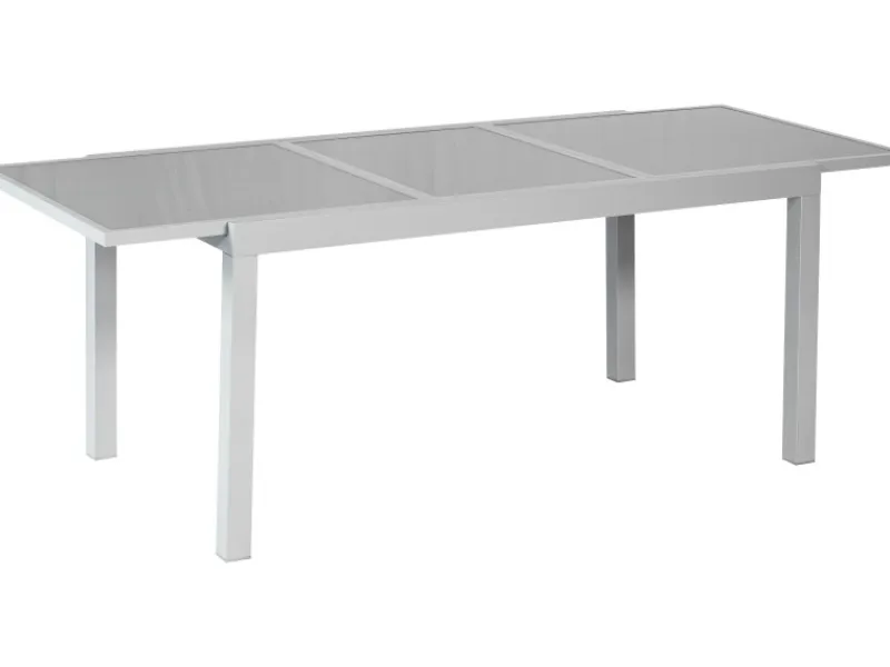 Merxx Gartentische|Gartentisch Rechteckig ausziehbar Grau 220 cm x 90 cm