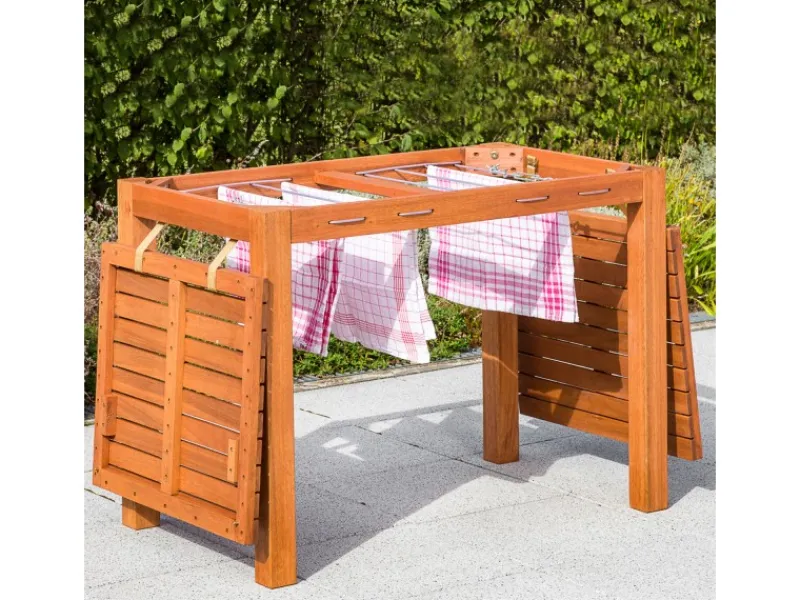 Gartentisch Rechteckig Braun 100 cm x 60 cm*Merxx