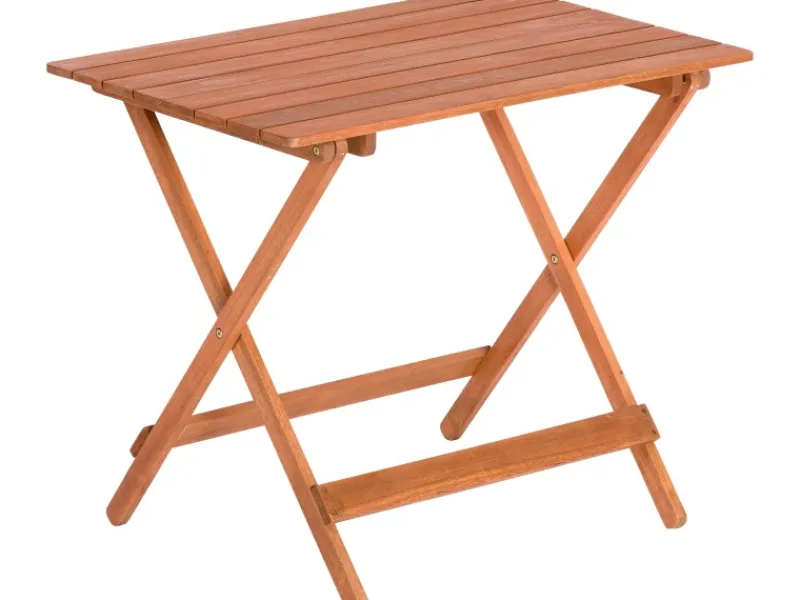 Merxx Gartentische|Klapptisch Rechteckig Braun 90 cm x 60 cm
