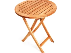 Merxx Gartentische|Klapptisch Rund Braun Ø 65 cm