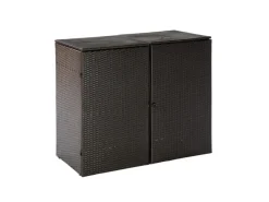 Mülltonnenabdeckung für 2 Mülltonnen Braun*Merxx Clearance