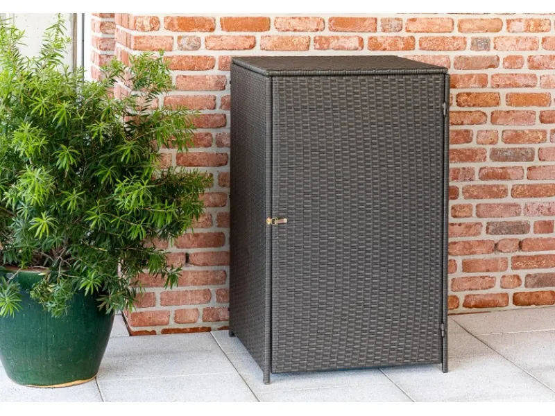 Merxx Mülltonnenboxen|Mülltonnenabdeckung 64 x 64 x 109 cm Grau