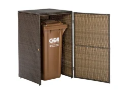 Merxx Mülltonnenboxen|Mülltonnenabdeckung 64 x 64 x 109 cm Braun