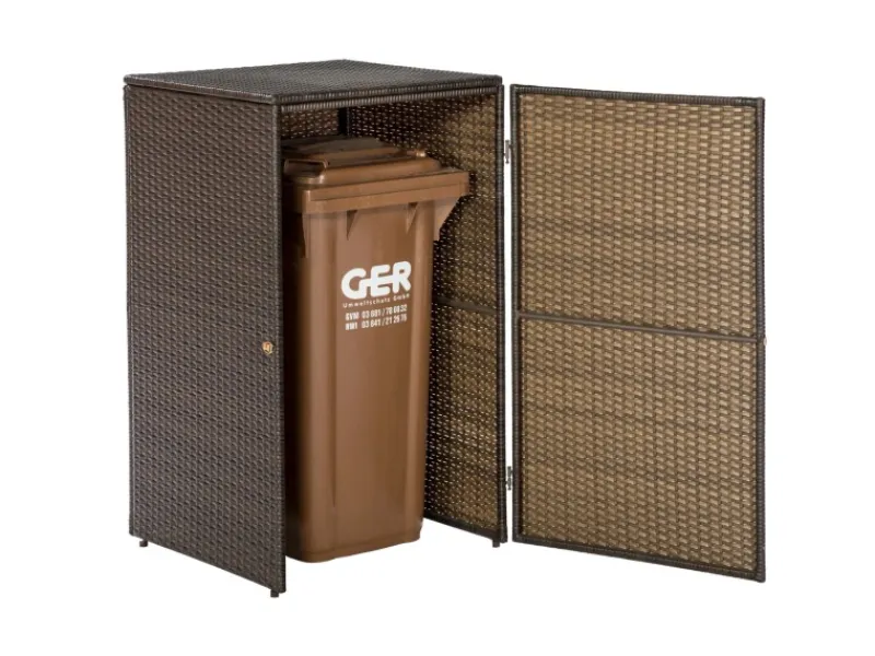 Merxx Mülltonnenboxen|Mülltonnenabdeckung 64 x 64 x 109 cm Braun