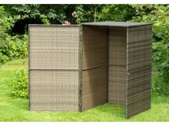 Merxx Mülltonnenboxen|Mülltonnenabdeckung 64 x 64 x 109 cm Braun