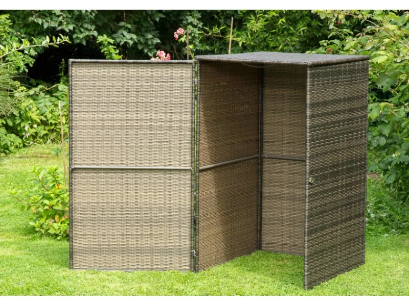 Merxx Mülltonnenboxen|Mülltonnenabdeckung 64 x 64 x 109 cm Braun