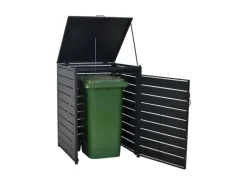 Mülltonnenabdeckung Basis Groß Aluminium/Stahl*Merxx