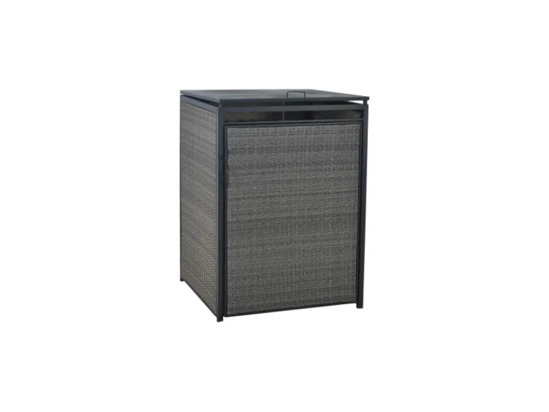 Merxx Mülltonnenboxen|Mülltonnenabdeckung Basis Klein Alu/Kunststoffgeflecht