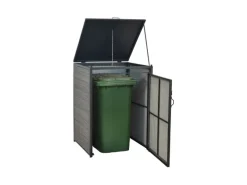 Merxx Mülltonnenboxen|Mülltonnenabdeckung Basis Klein Alu/Kunststoffgeflecht