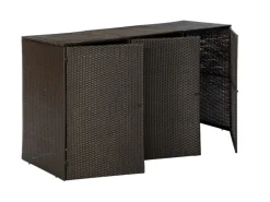 Mülltonnenabdeckung für 3x 80-120 l Tonnen Braun*Merxx Hot