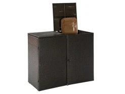 Mülltonnenabdeckung 2 x 80-120 l Tonnen Braun*Merxx New