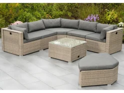 Merxx Lounge-Gartenmöbel|Gartenmöbel-Sets|Rivello Garteneck-Set inkl. Auflagen