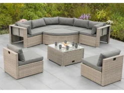 Merxx Lounge-Gartenmöbel|Gartenmöbel-Sets|Rivello Garteneck-Set inkl. Auflagen