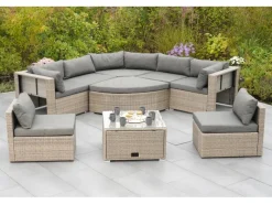 Merxx Lounge-Gartenmöbel|Gartenmöbel-Sets|Rivello Garteneck-Set inkl. Auflagen