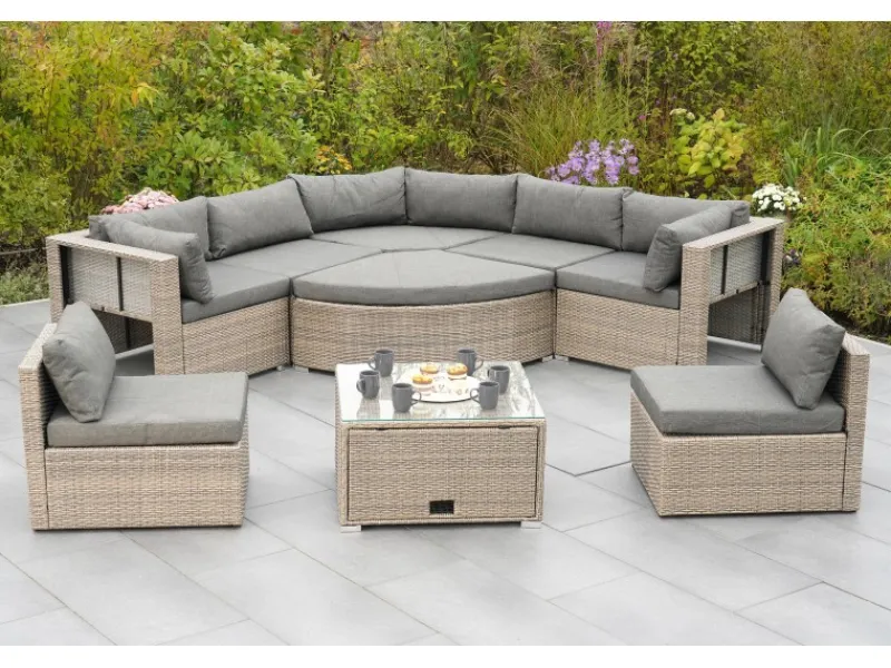 Merxx Lounge-Gartenmöbel|Gartenmöbel-Sets|Rivello Garteneck-Set inkl. Auflagen