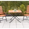 Schlossgarten Set 3-tlg. 2 Klappsessel Klapptisch 90 x 90 cm*Merxx