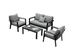 Gartenmöbel-Sets|Balkonmöbel|MeXo Aluminium Balkonmöbel Set für 4 Personen