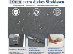 Gartenmöbel-Sets|Balkonmöbel|MeXo Aluminium Balkonmöbel Set für 4 Personen