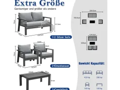 MeXo Aluminium Balkonmöbel Set für 4 Personen*