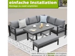 MeXo Aluminium Lounge-Set mit Esstisch für 8 Personen* Online