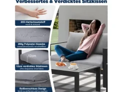 MeXo Gartenmöbel Set aus Aluminium Loungeset für 5 Personen*