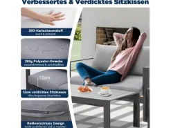 MeXo Gartenmöbel Set aus Aluminium Loungeset für 5 Personen* Clearance