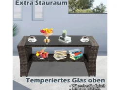 Gartenmöbel-Sets|MeXo Poly Rattan Balkonmöbel Set für 4 Personen