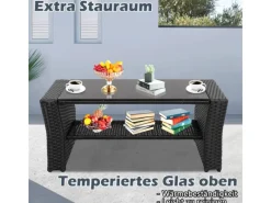 Lounge-Gartenmöbel|Gartenmöbel-Sets|MeXo Poly Rattan Balkonmöbel Set für 4 Personen