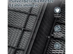 Lounge-Gartenmöbel|Gartenmöbel-Sets|MeXo Poly Rattan Balkonmöbel Set für 4 Personen