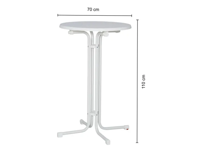 Klapptisch Rund Marmor Ø 70 cm*Mfg Clearance