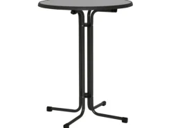 Mfg Gartentische|Klapptisch Stehtisch 85 Rund Grau Ø 85 cm
