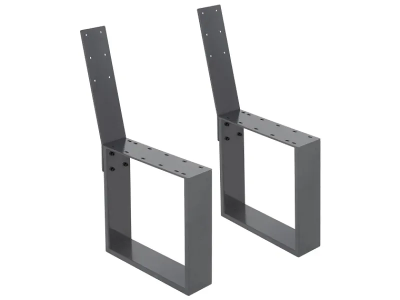 ML-Design Gartenmöbel-Sets|2 Stück Bankbeine aus Stahl Massiv 40x78,5cm mit Rückenlehne