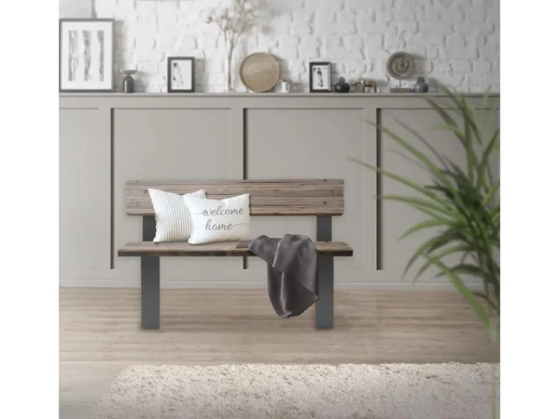 ML-Design Gartenmöbel-Sets|2 Stück Bankbeine aus Stahl Massiv 40x78,5cm mit Rückenlehne