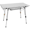 Campingtisch Faltbar 90x51,5 cm Aluminium Höhenverstellbar Silber*ML-Design Discount