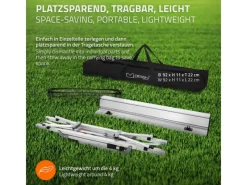 Campingtisch Faltbar 90x51,5 cm Aluminium Höhenverstellbar Silber*ML-Design Discount