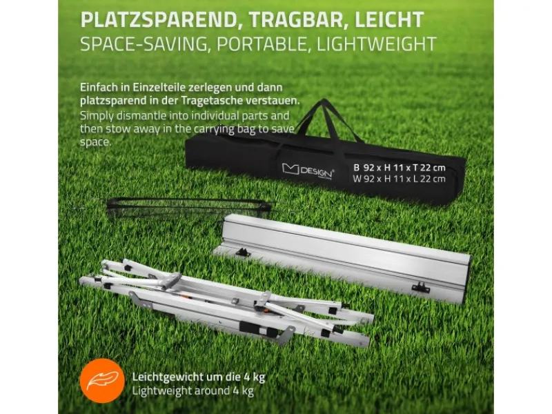 Campingtisch Faltbar 90x51,5 cm Aluminium Höhenverstellbar Silber*ML-Design Discount