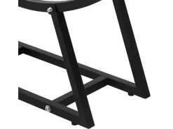 ML-Design Weitere Ordnungssysteme Für Den Garten|Kaminholzregale|Kaminholzregal 55 x 94 x 21 cm Schwarz Metall Innen/Außen U-förmiges