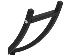 ML-Design Weitere Ordnungssysteme Für Den Garten|Kaminholzregale|Kaminholzregal 55 x 94 x 21 cm Schwarz Metall Innen/Außen U-förmiges